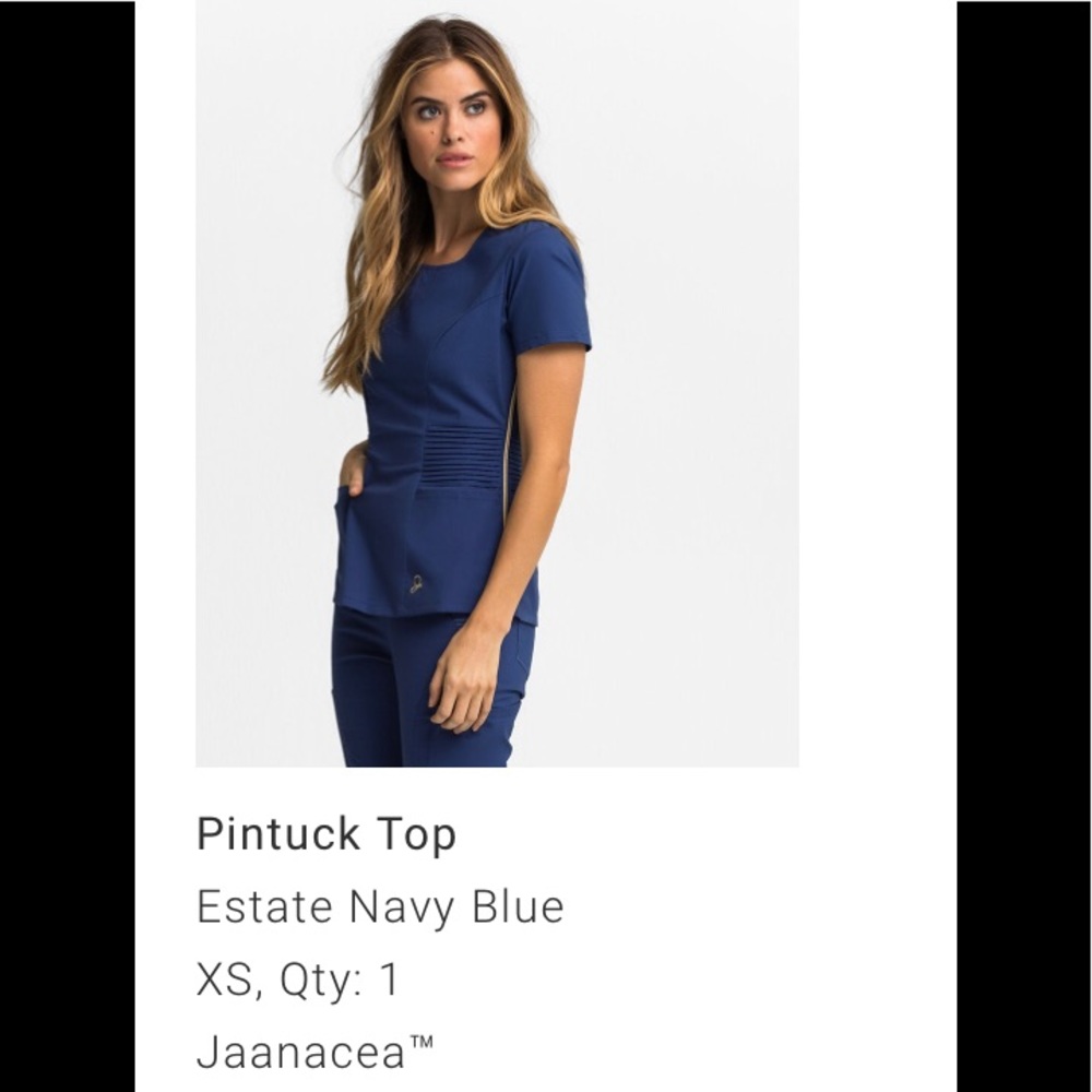 Jaanuu Pintuck scrub top